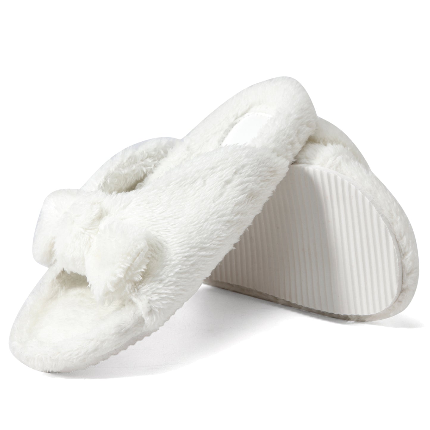 Open Toe Slipper With Anti-Skid - Soft Plush