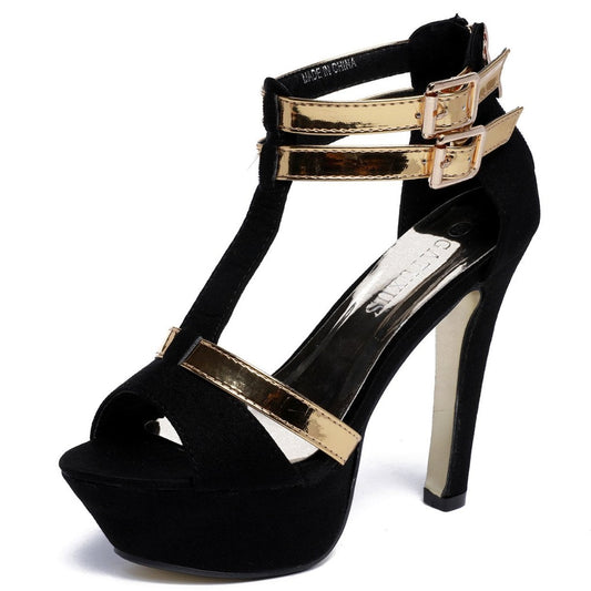 Open Toe Platform Strappy High Heel Shoes